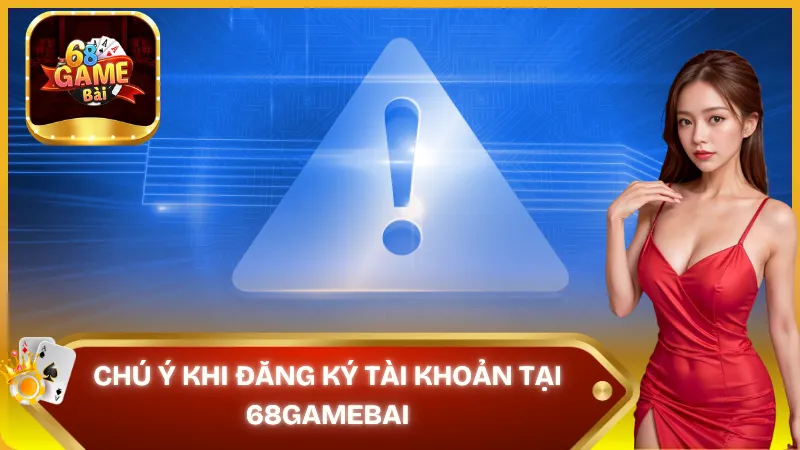 Chú ý khi đăng ký tài khoản tại 68gamebai